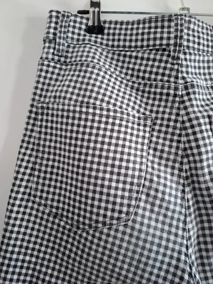 Pantalon vichy noir et blanc - Stradivarius - 38 - très bon état - photo numéro 10