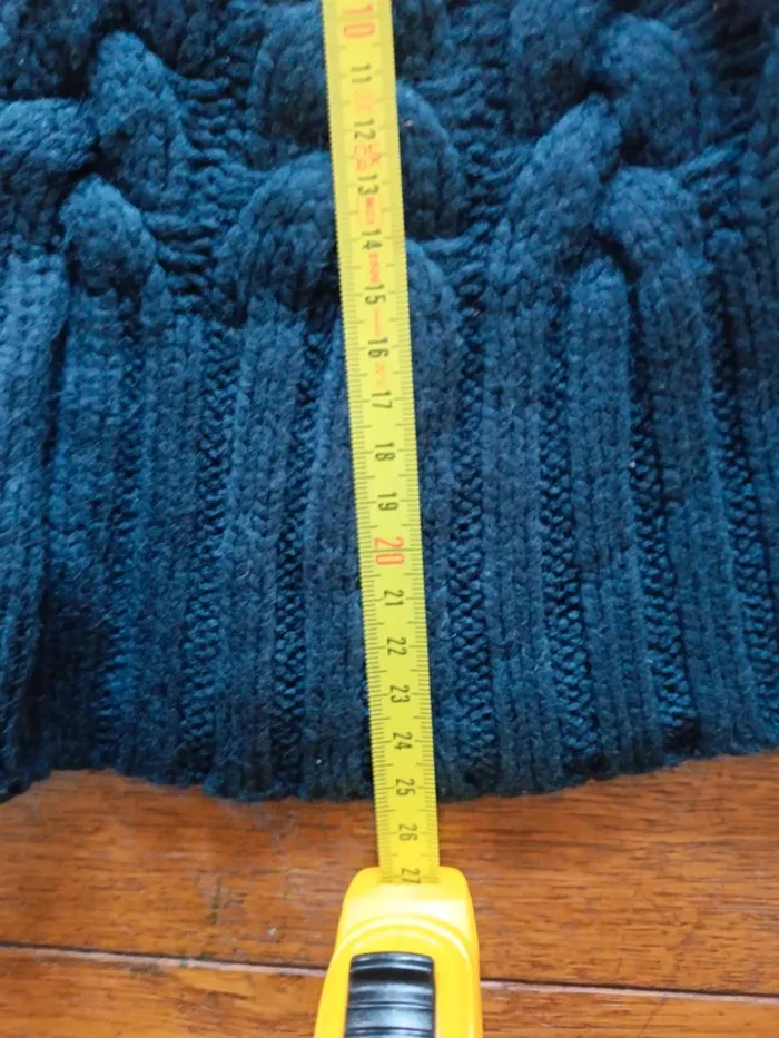 Bonnet laine noir 25 cm - photo numéro 4