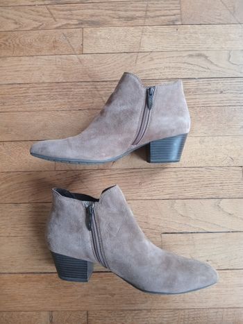 Bottines cuir daim femme Tamaris pointure 41 fermeture éclair 