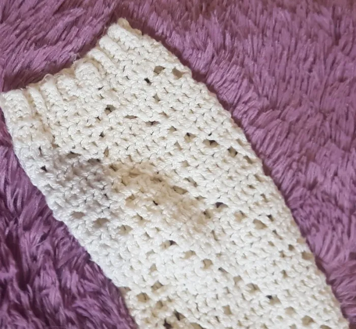 Pull blanc cassé au crochet - photo numéro 4