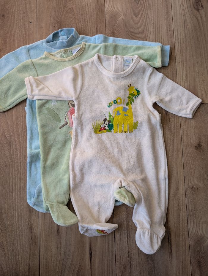 Lot de 3 pyjamas grenouillères