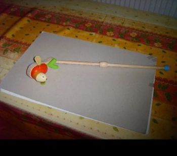 Jouet en bois otarie à pousser