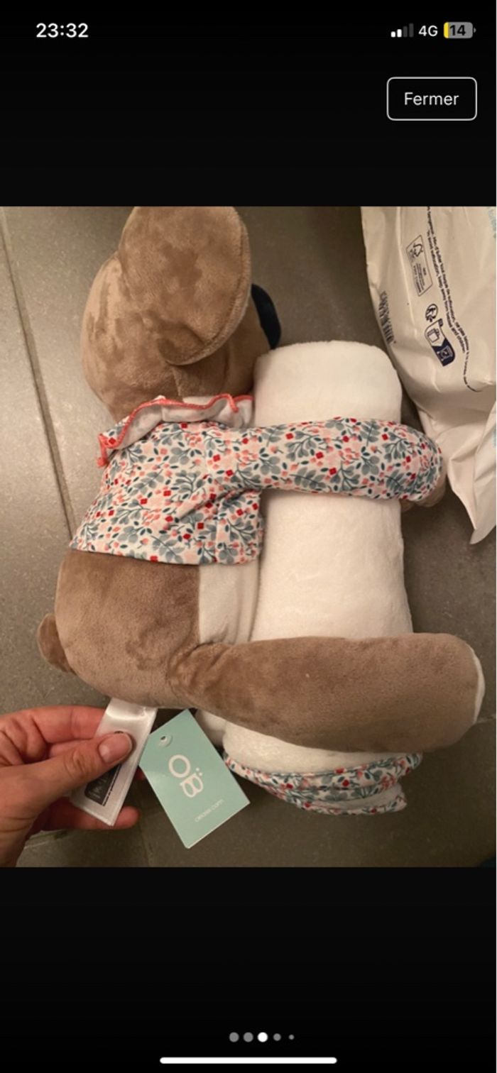 Doudou et plaid obaibi