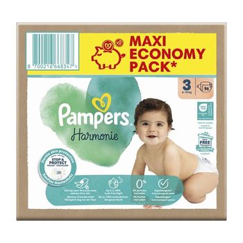 Couches Pampers harmonie taille 3 maxi économe pack x96 neuf