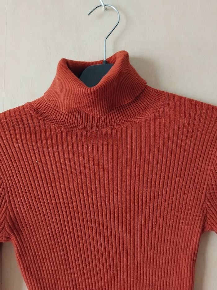 Pull marron col rouler taille 36 - photo numéro 2