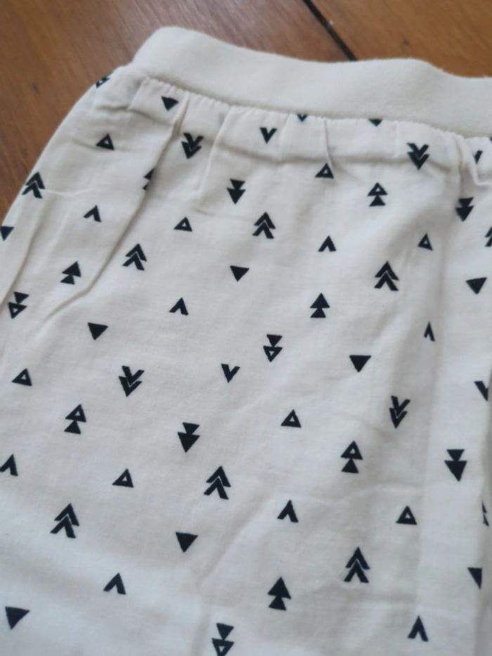 Sarouel mixte blanc noir motif indien géométrique 12 mois kiabi - photo numéro 2