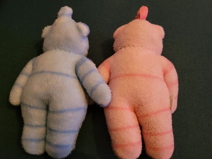 RARE Couple Extraterrestres rose bleu 24cm Le Village dans les Nuages Boulgom doudou Made in France - photo numéro 5