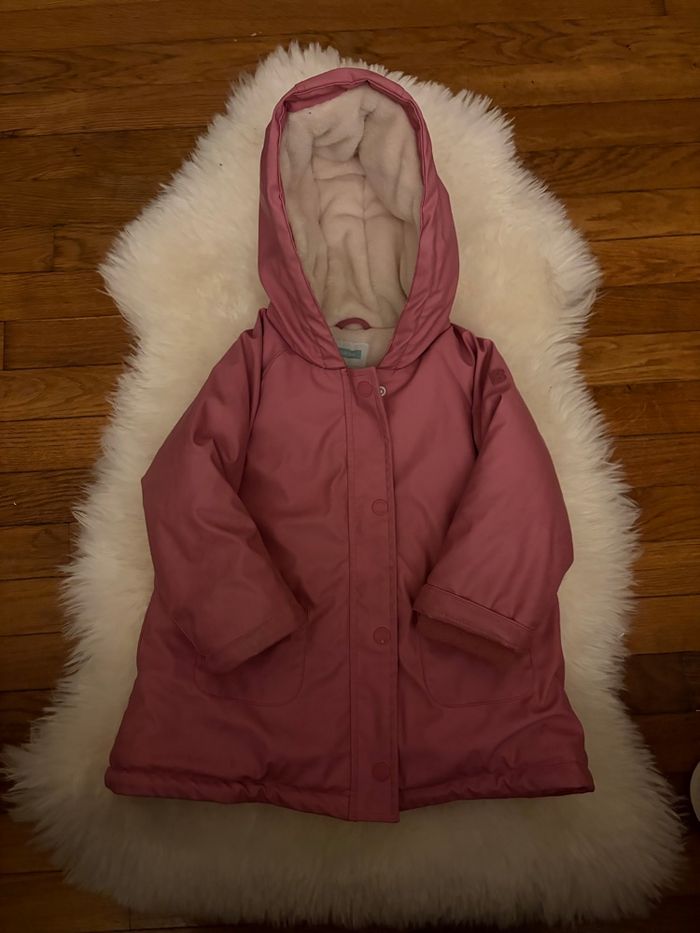 Okaïdi Manteau doublé sherpa – Rose poudré taille 24 mois