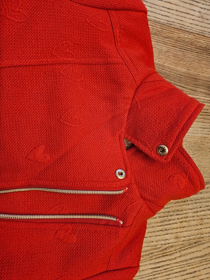 Veste style perfecto rouge 6 ans - photo numéro 4