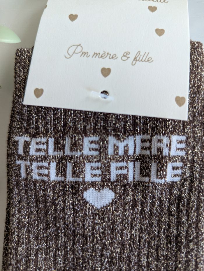 Paire de chaussettes Telle mère telle fille marron - photo numéro 3