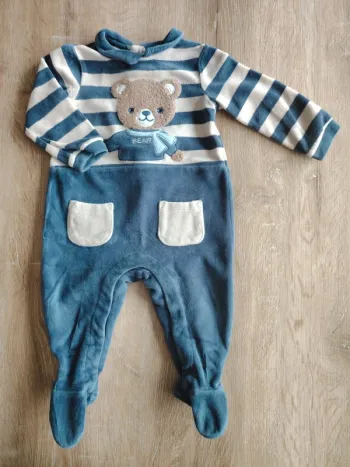 Pyjama velours 1 pièce