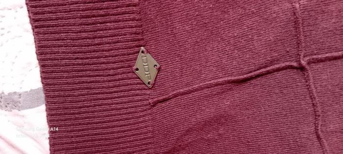 Pull court col V avec poches bordeaux femme taille 38/40 DDP - photo numéro 12