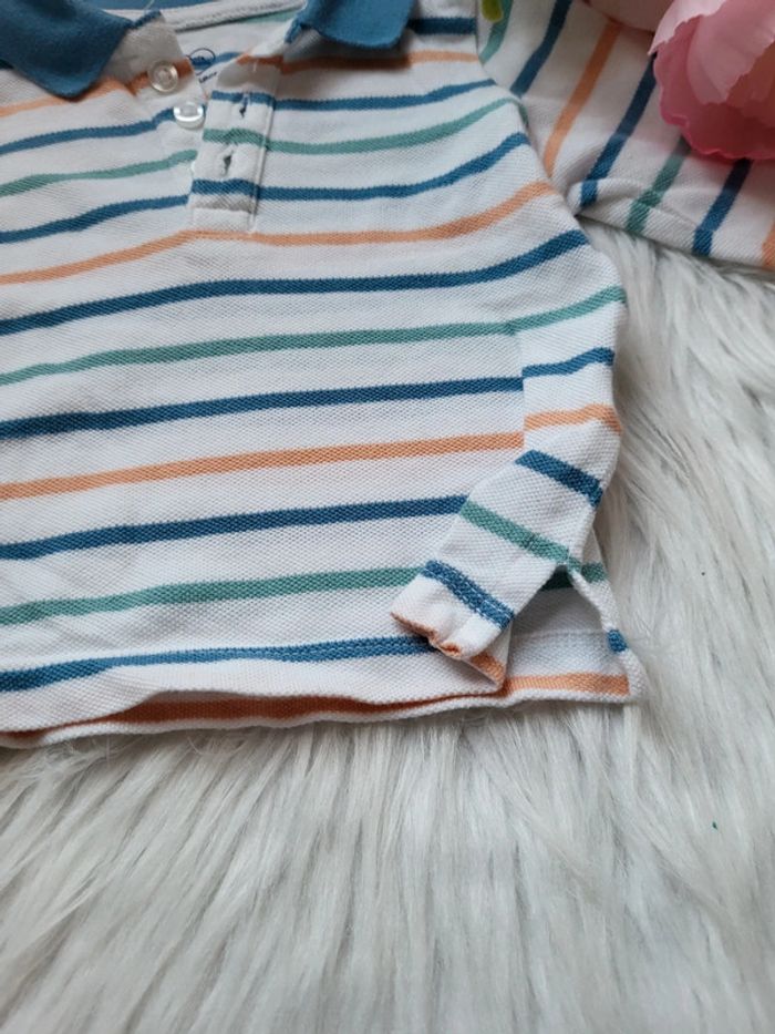 Polo rayé manches longues 6mois mots d'enfant - photo numéro 4