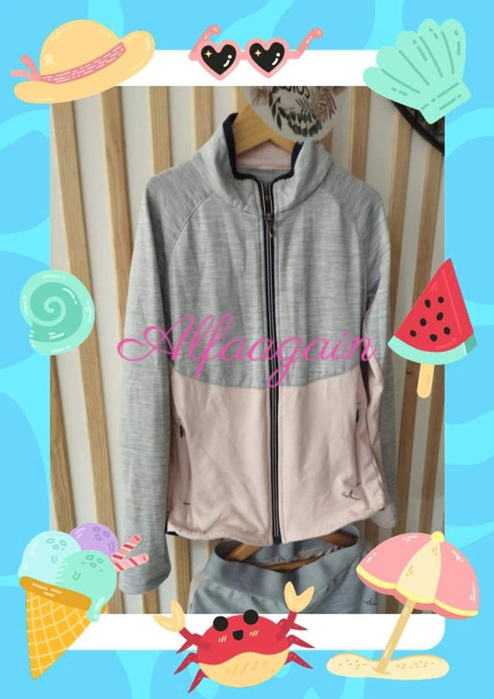 Ensemble sport kalenji rose gris 10ans - photo numéro 5