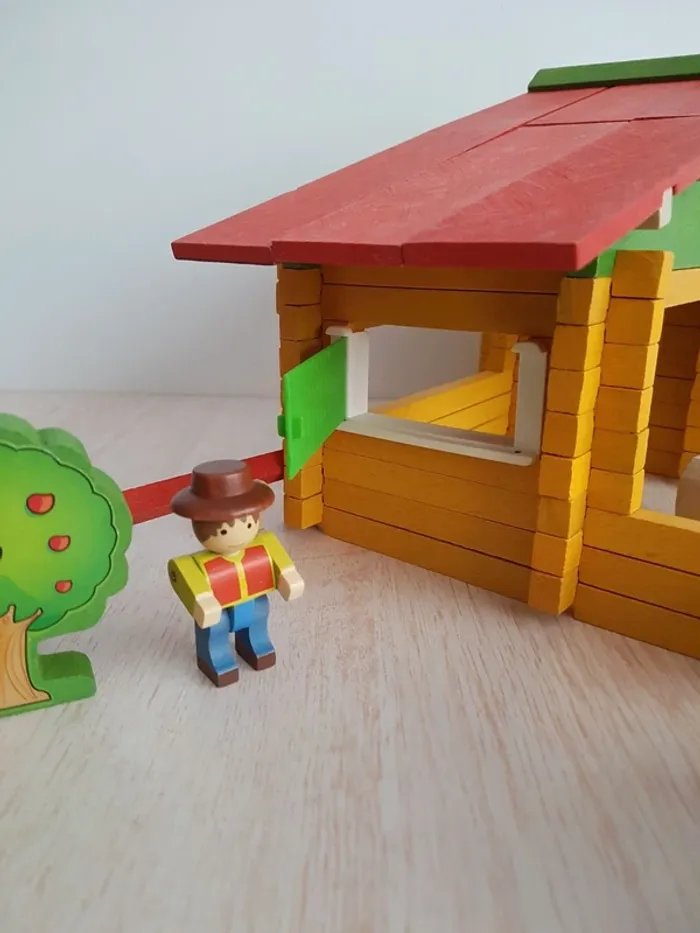 Jeu de construction La jolie ferme en bois Jeujura - photo numéro 10