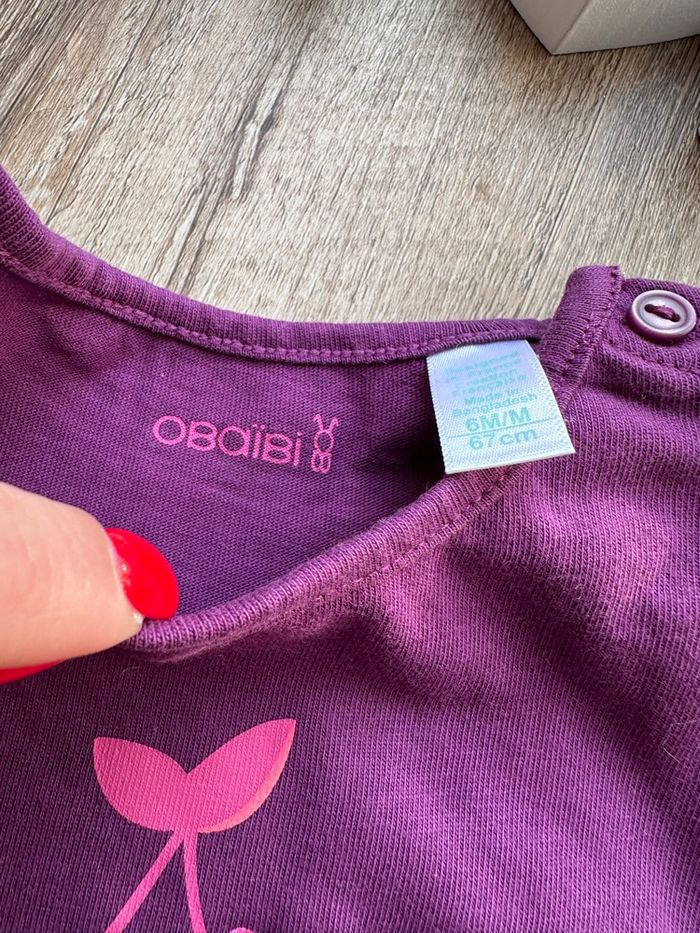 - Tee shirt Obaibi - 6 mois - Très bon état - photo numéro 2