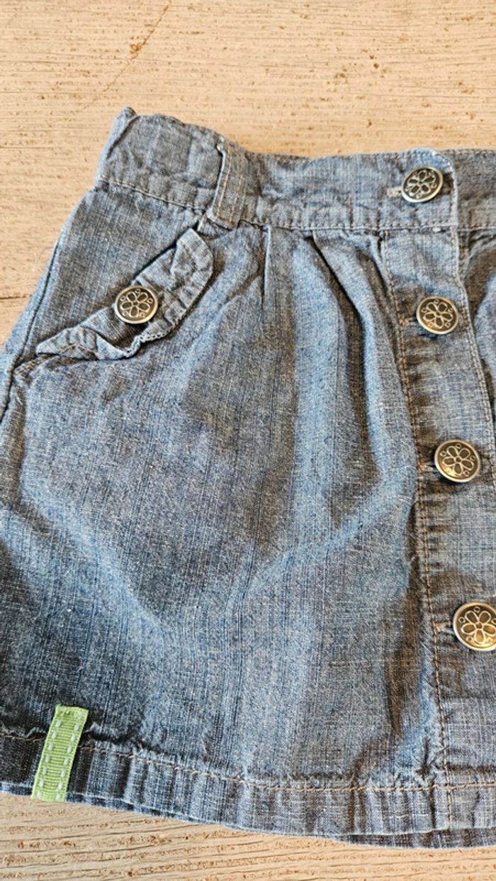Jupe courte en jean s bleu, ajustable à la taille, Prémaman, 6 ans, nickel - photo numéro 3