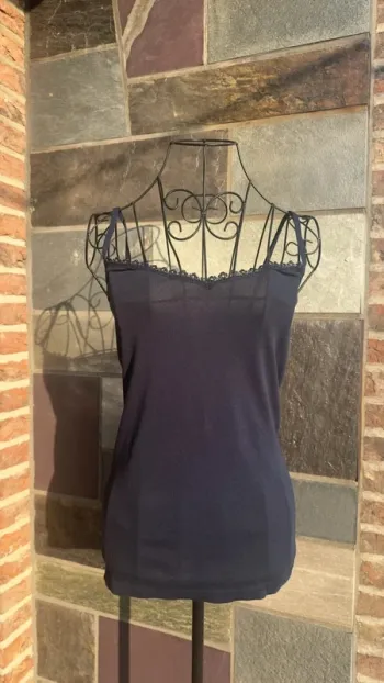 Top bleu / Noir Vero Moda Taille L / 40