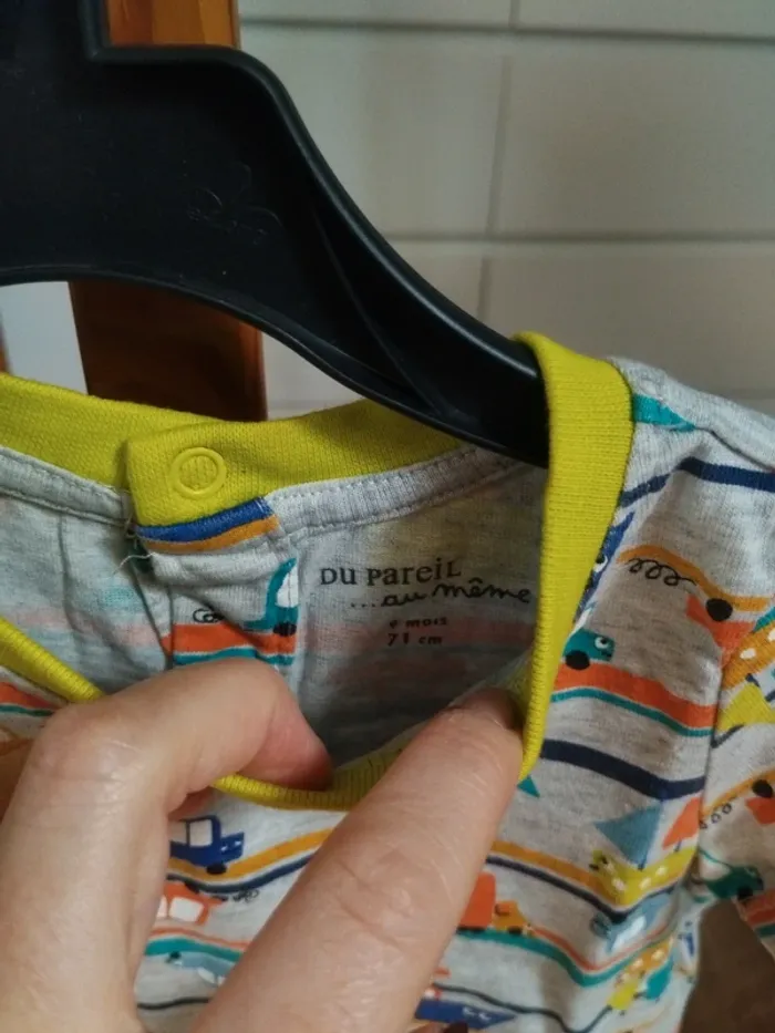 Combishort, barboteuse été véhicules garçon 9 mois - photo numéro 3
