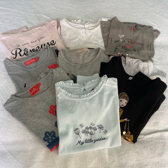 Lot ti shirt sous pull manches longues