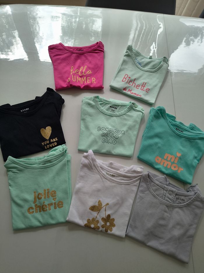 Lot de 8 Tshirt bébé fille