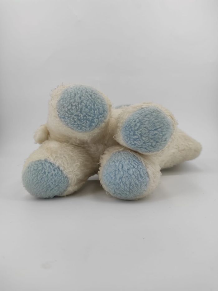 Peluche éléphant Blanc et Bleu Vintage Bettella - photo numéro 4