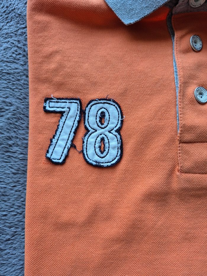 Polo bugatti orange taille M très bon état logo brodé. - photo numéro 4