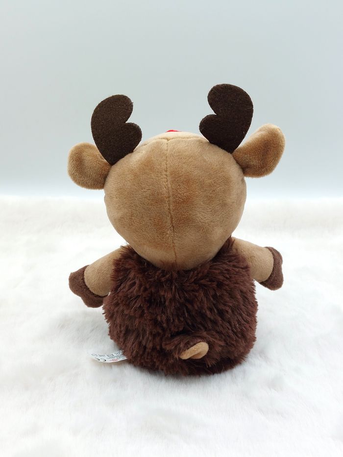 Peluche doudou renne marron Rudolph au nez rouge WINDEL GmbH 25 cm Lidl ?? - photo numéro 3