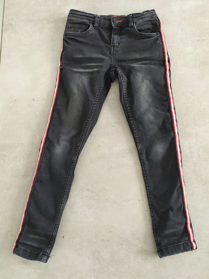 Jean slim garçon noir délavé taille 7 ans Liberto