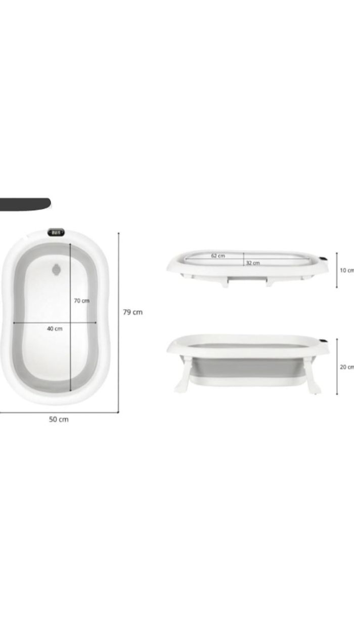 Baignoire pliable avec coussin de bain - photo numéro 3
