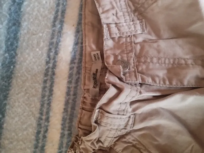 Pantalon cargo beige taille 6 ans - photo numéro 4
