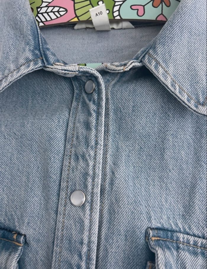 Chemise en jeans bleu H&M taille M - photo numéro 3