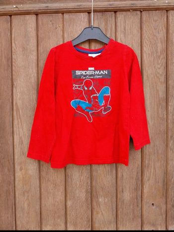 Tee-shirt manche longue garçon spiderman 4.5 ans