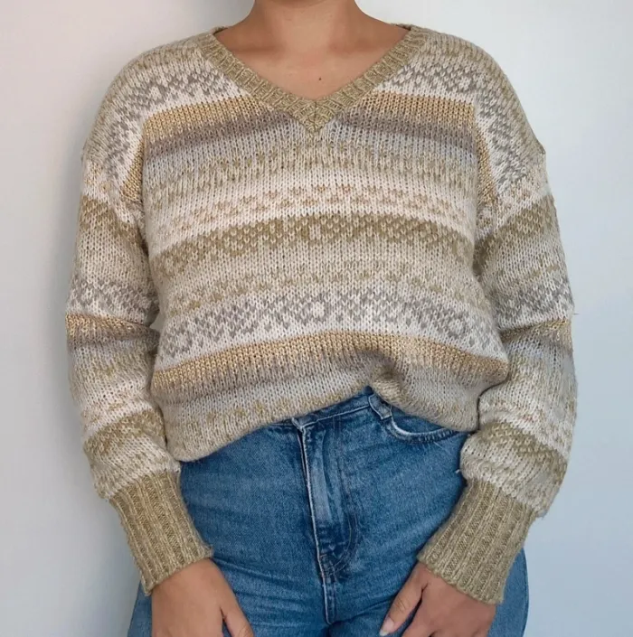 Pull en maille avec motifs