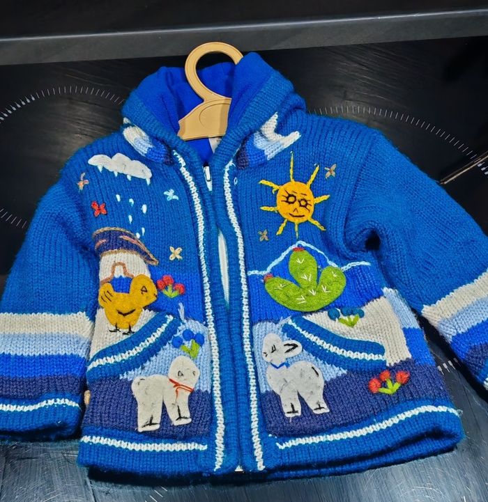 gilet péruvien 2 ans