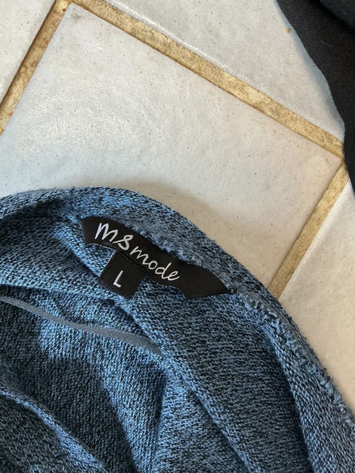 Cardigan bleu MS mode L - photo numéro 4