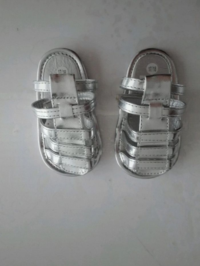 Sandale fille argenté 17 / 18 - photo numéro 3