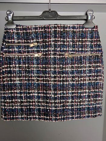 Jupe Zara Tweed Zippée