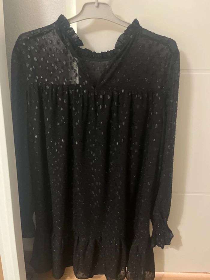 Robe noire Etam plumetis brillant - photo numéro 3