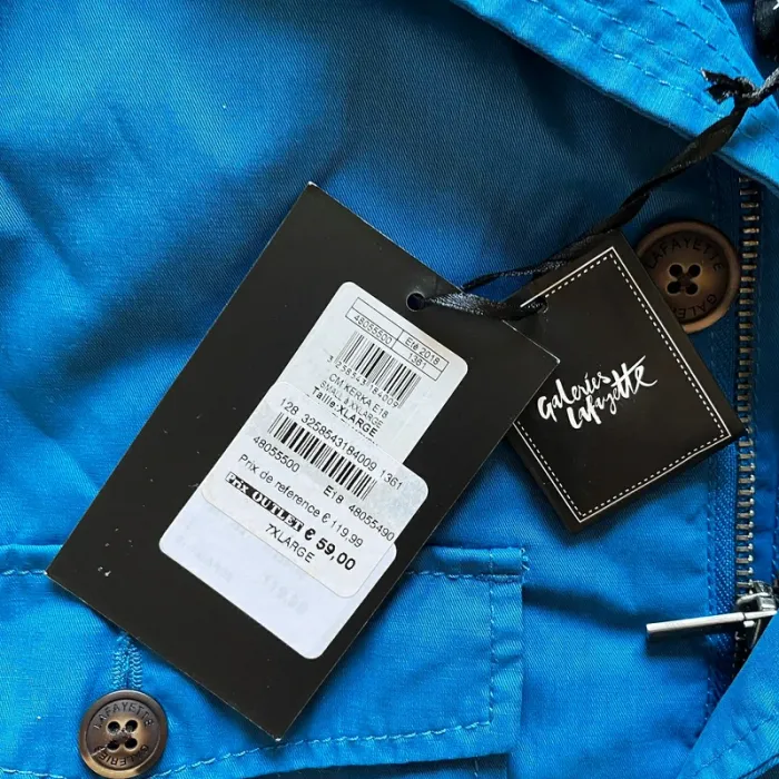 Galeries Lafayette Manteau / Blouson Bleu Homme Exclusive Urban Collection Parfait Etat (Taille XL) - photo numéro 9