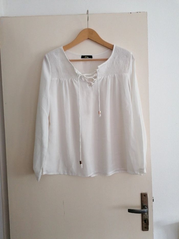 Blouse blanche manche longue