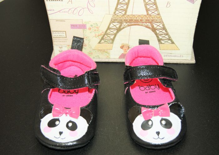 🐼 Ballerines bébé fille – 6 mois – souples – motif panda - photo numéro 3