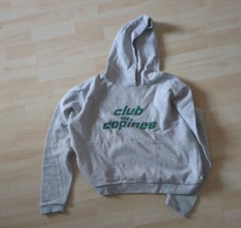 Sweat crop top capuche