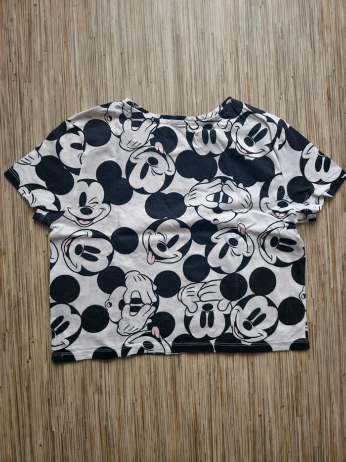 T-shirt crop top Mickey - H&M - Taille 134/140 cm - photo numéro 3