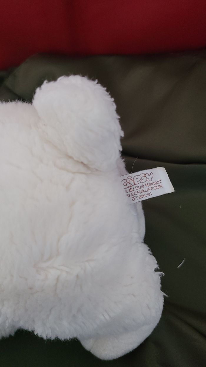 Peluche lapin blanc  GIPSY - photo numéro 4