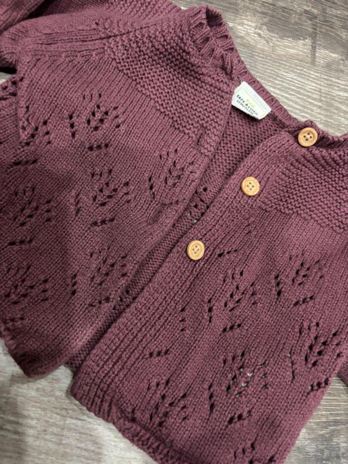 Gilet en laine bébé fille 12mois TAO - photo numéro 2