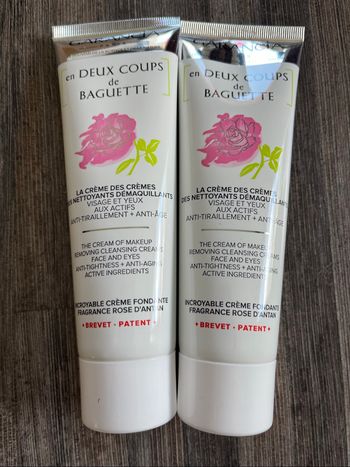 Lot de 2 Crème démaquillante et nettoyante visage et yeux en deux Coups de Baguette Garancia 120gx2 full sIZe
