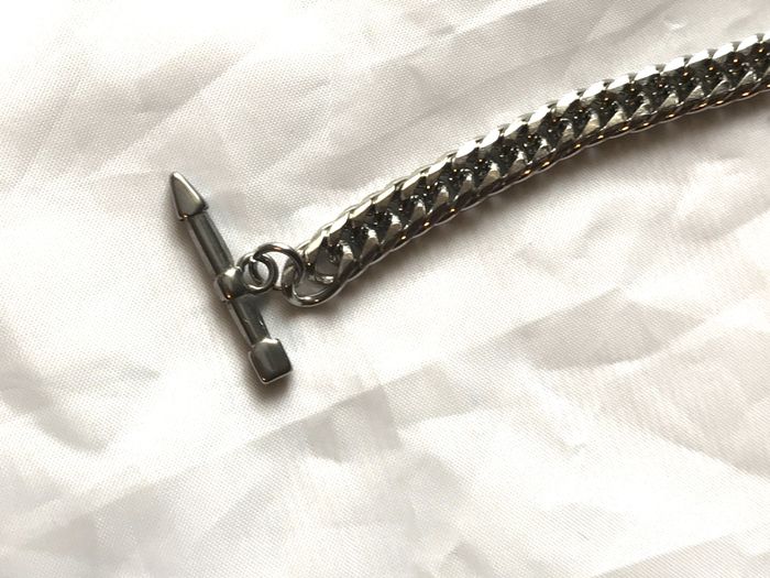 Bracelet Large Cœur Flèche Attache Amour Bijou Argenté Fantaisie Hommes Femmes - photo numéro 4