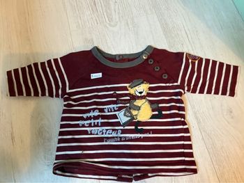 T’es shirt bordeau rayure