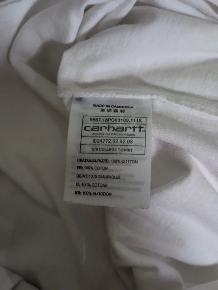 T-shirt Carhartt authentique, taille S Motif militaire - photo numéro 5